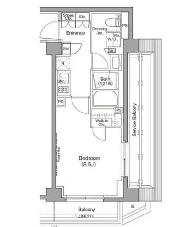 ザ・パークハビオ三軒茶屋テラス　ペット相談可　楽器相談可　バイク置き場のバルコニー