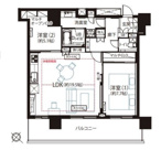 ★仲介手数料無料★クロスエアタワー(高層階につき眺望良好　バルコニーから富士山が望めます）の画像