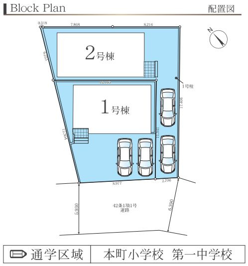 藤沢市本藤沢２丁目新築戸建て　2期2号棟の区画図|区画図「藤沢市本藤沢2丁目新築戸建て」