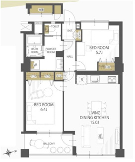 【間取り】 | メガロコープ西陣A棟