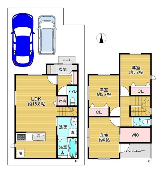 【間取り】 | 摂津市一津屋2丁目　新築戸建