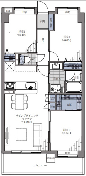 【間取り】 | コモダス天神☆仲介手数料無料☆