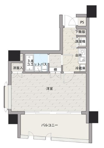 【間取り】 | アメニティ大塚 | １Ｋタイプですが、室内は、広く造られています。是非、ご内覧下さい。