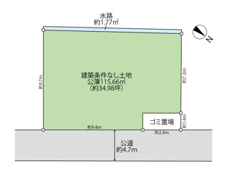 【土地図】 | 【プレイワーク箕土路町Ⅴ】八木北小・土地35坪・建築条件なし・開発分譲地内・岸和田市箕土路町2丁目 | 土地図です♪