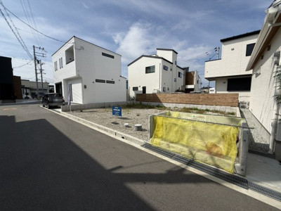 【前面道路含む現地写真】 | 【プレイワーク箕土路町Ⅴ】八木北小・土地35坪・建築条件なし・開発分譲地内・岸和田市箕土路町2丁目