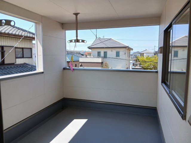 本庄市下野堂第５　のバルコニー|１号棟現地バルコニー（2026年04月03日）撮影
