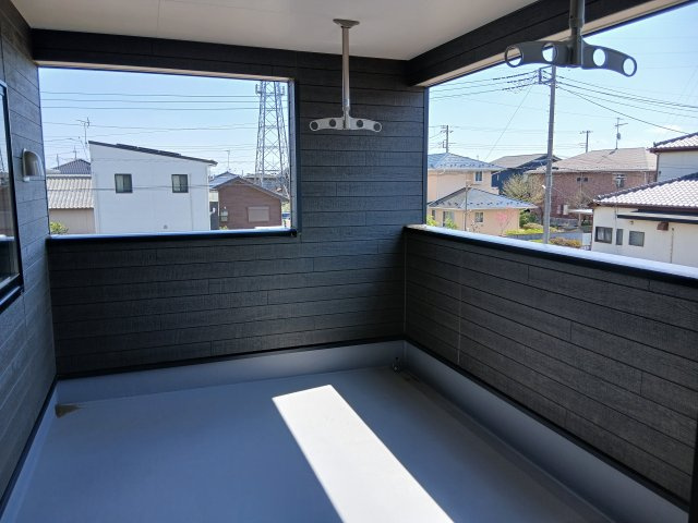 本庄市下野堂第５　のバルコニー|３号棟現地バルコニー（2026年04月03日）撮影