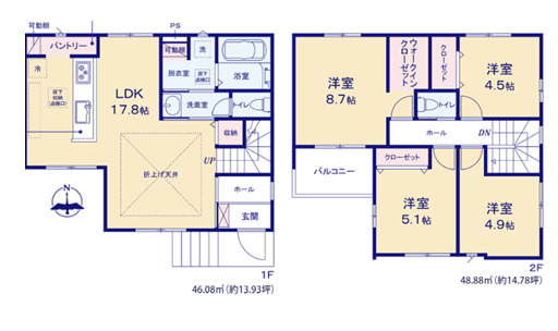 船橋市大穴北８丁目　１号棟　４LDK