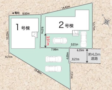 八王子市　楢原町　新築一戸建て　５期の区画図|～全2棟の新しいコミュニティーが誕生～
