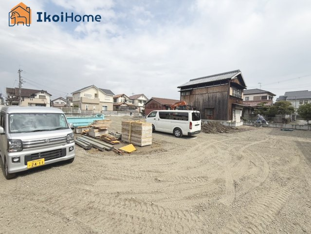明石市大久保町松陰　全7区画1号地　土地の前面道路含む現地写真|●年中無休：当日予約可●更地お引渡しにつき、追加で解体費用等もかからず安心！