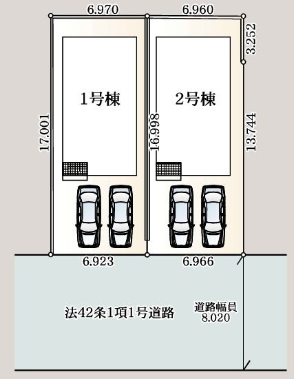 熊谷市赤城町第３　の区画図|現地区画図