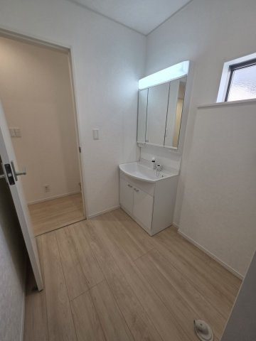 熊谷市赤城町第３　の独立洗面台|２号棟現地洗面所（2026年04月21日）撮影