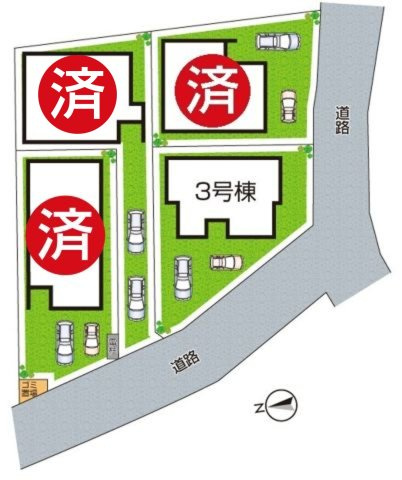 ●29(土)30(日)現地説明会！　奈良市宝来町　ラスト1邸　の区画図|全4区画