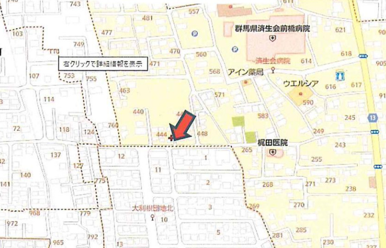 【新築】前橋市上新田町　限定１棟　新築建売の地図