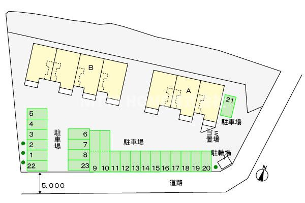 メゾン・城ノ下Ａの区画図|角部屋です★