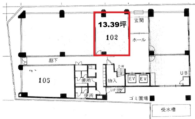 まるみやビルの区画図