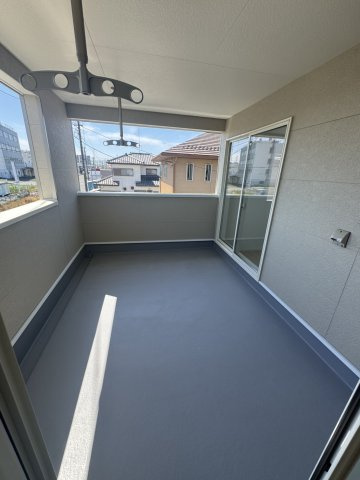 熊谷市久保島第３　のバルコニー|１号棟現地バルコニー（2026年05月05日）撮影
