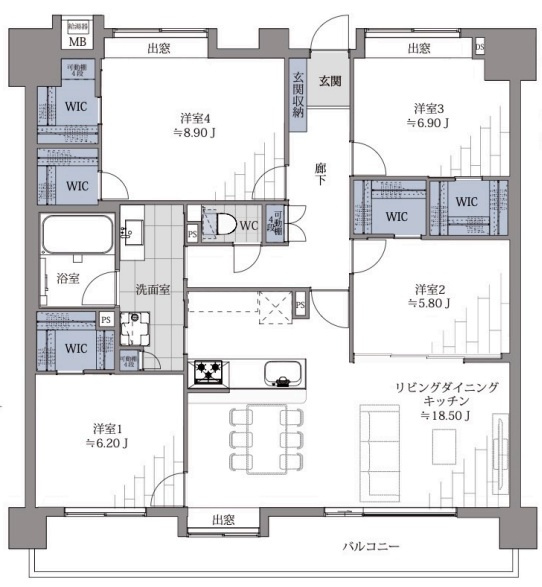 【間取り】 | アプローズ香住ヶ丘弐番館☆仲介手数料無料☆