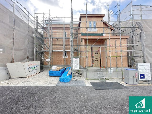 神戸市須磨区車　新築一戸建ての外観|現在の進捗状況です！順調に作業進行中、完成が待ち遠しいです！詳細の間取り等、お気軽にお問い合わせください！