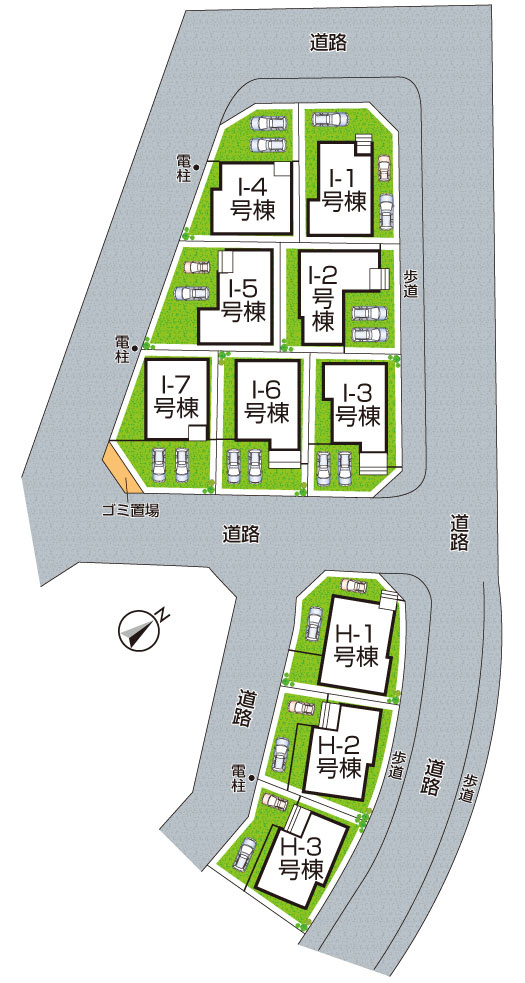 神戸市須磨区車　新築一戸建ての区画図|全111区画