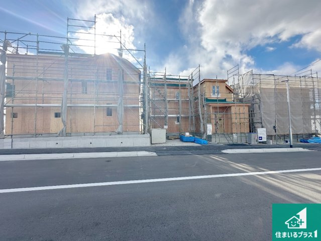 神戸市須磨区車　新築一戸建ての外観|現在の進捗状況です！順調に作業進行中、完成が待ち遠しいです！詳細の間取り等、お気軽にお問い合わせください！