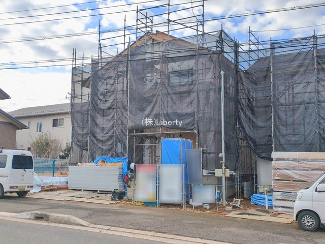 取手市ゆめみ野5期　新築戸建　2号棟の前面道路含む現地写真