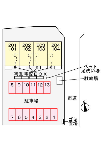 グリーンフェア大野の区画図