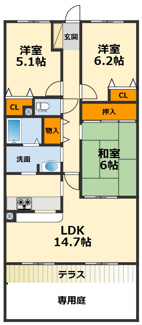 【間取り】 | 神戸北町ウィルコートA棟