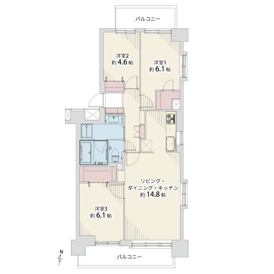 【間取り】 | 南薬院パークマンション☆仲介手数料無料☆