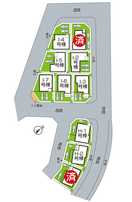 神戸市須磨区車　新築一戸建ての区画図|全111区画