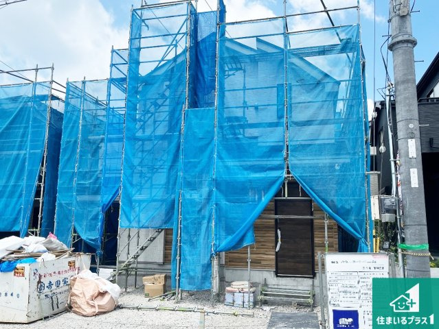 神戸市須磨区車　新築一戸建ての外観|現在の進捗状況です！順調に作業進行中、完成が待ち遠しいです！詳細の間取り等、お気軽にお問い合わせください！