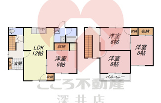 【間取り】 | 富田林市錦織南1丁目戸建
