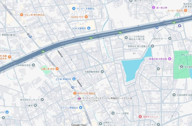 堺市東区大美野　第6期　新築一戸建ての地図