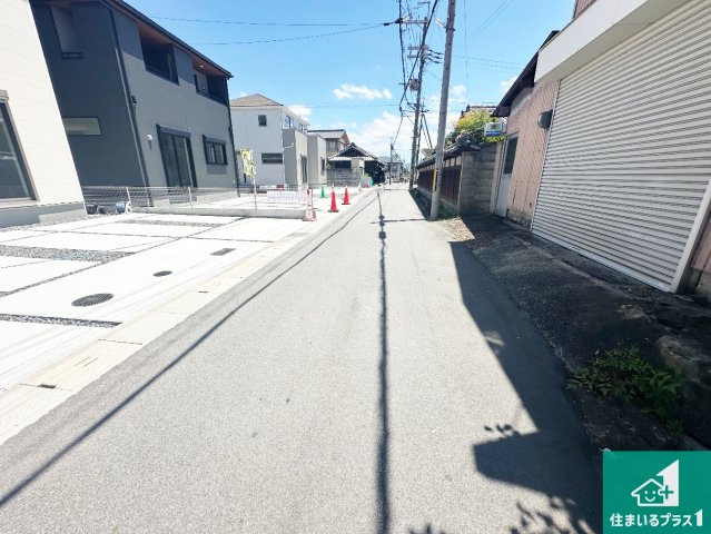 10(月)～16(日)現地案内可能！　奈良市菅原町　全7邸の前面道路含む現地写真|車通りの少ない前面道路！お子様がいらっしゃるご家族でも安心！