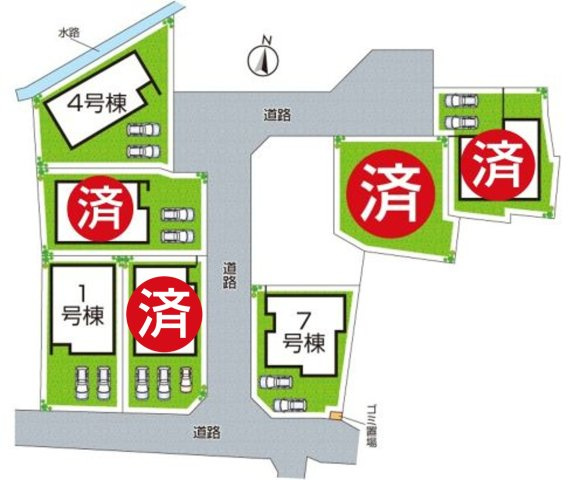 29(土)30(日)現地案内可能！　奈良市菅原町　全7邸の区画図|全7区画
