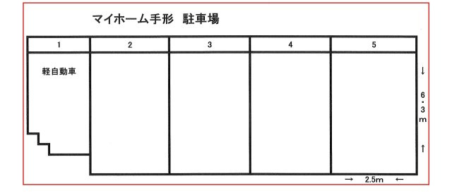 マイホーム手形駐車場の区画図