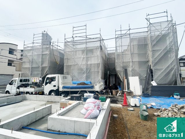 堺市東区大美野　第6期　新築一戸建ての外観|周辺は落ち着いた街並みの住宅地！子育てがしやすい住環境です！まだ未完成ですが、現地でしかわからない事もございます。是非一度ご覧ください。