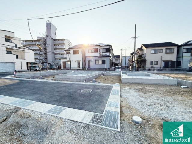堺市東区大美野　第6期　新築一戸建ての前面道路含む現地写真|周辺は落ち着いた街並みの住宅地！子育てがしやすい住環境です！まだ未完成ですが、現地でしかわからない事もございます。是非一度ご覧ください。