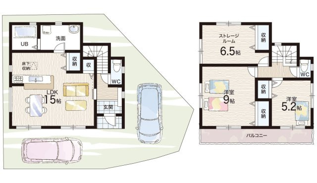 堺市東区大美野　第6期　新築一戸建ての間取り|７号地