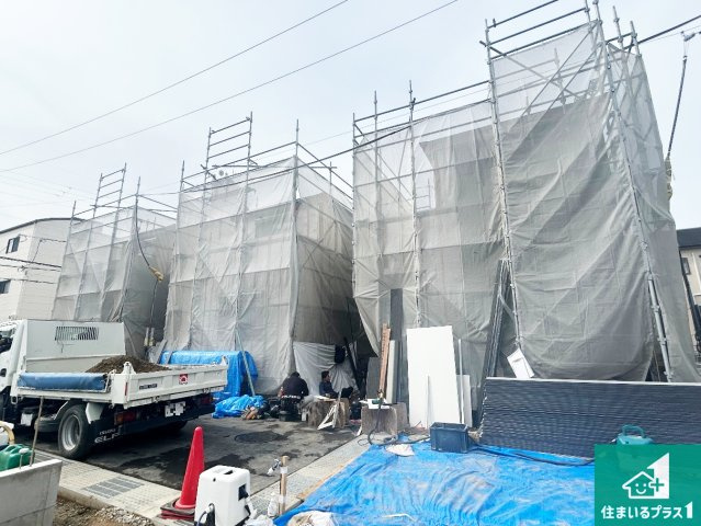 堺市東区大美野　第6期　新築一戸建ての外観|周辺は落ち着いた街並みの住宅地！子育てがしやすい住環境です！まだ未完成ですが、現地でしかわからない事もございます。是非一度ご覧ください。