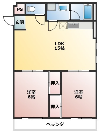 ハイツインブリッジの間取り