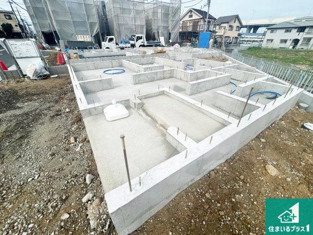 堺市東区大美野　第6期　新築一戸建ての外観|周辺は落ち着いた街並みの住宅地！子育てがしやすい住環境です！まだ未完成ですが、現地でしかわからない事もございます。是非一度ご覧ください。
