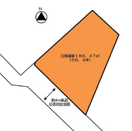 駿河区鎌田　土地の区画図