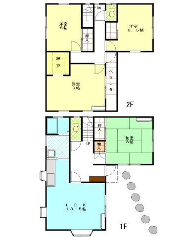 下三林町一戸建貸住宅の間取り