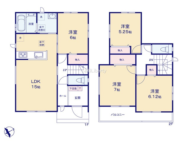 水戸市笠原町974番　新築戸建　A号棟の間取り