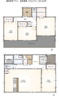 【参考プラン】 | 鴻巣市本町５丁目　建築条件付売地 | ひろびろ120.07㎡の建物プラン！仕様はZEH水準住宅・耐震等級2以上を取得予定！