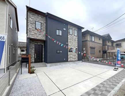 【新築】鶴ヶ島市羽折町新築住宅 全４棟 １号棟の外観|敷地53坪の広々した住宅です！