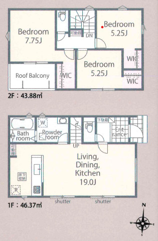 八女市吉田 リナージュの間取り