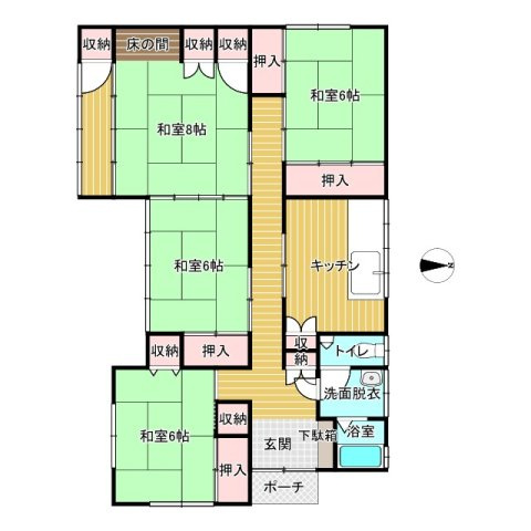 鉾田市飯島中古物件の間取り