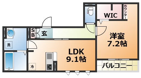 エルフォルク新神戸の間取り